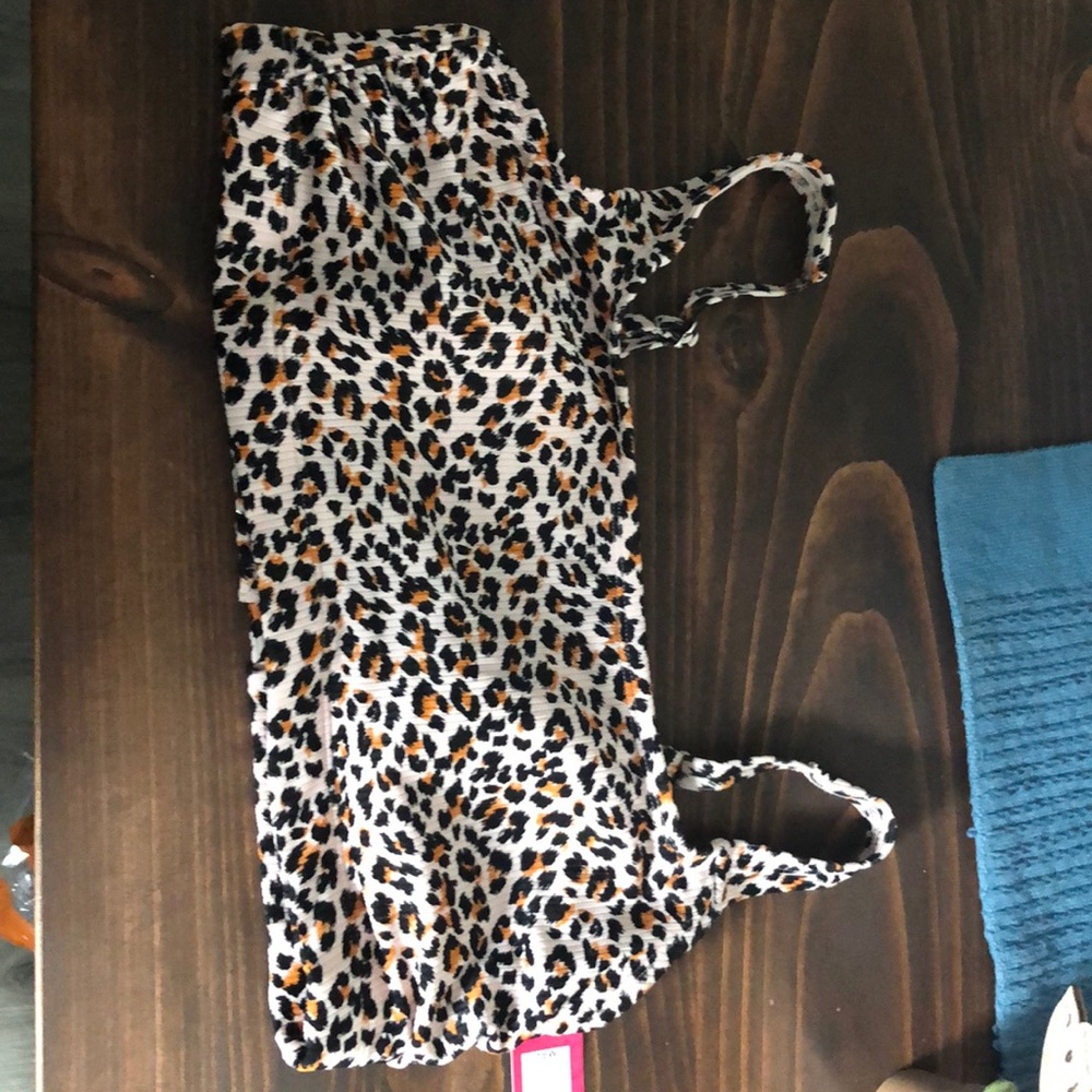 Leopard bikini top